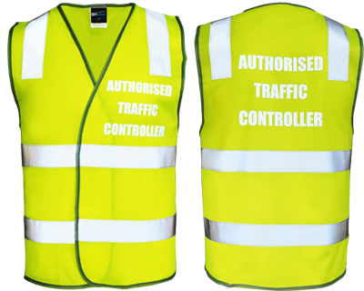 Authorised Traffic Controller Safety Vest Lime